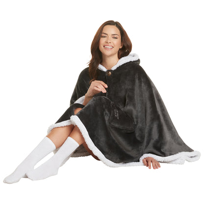 Hooded Blanket Poncho