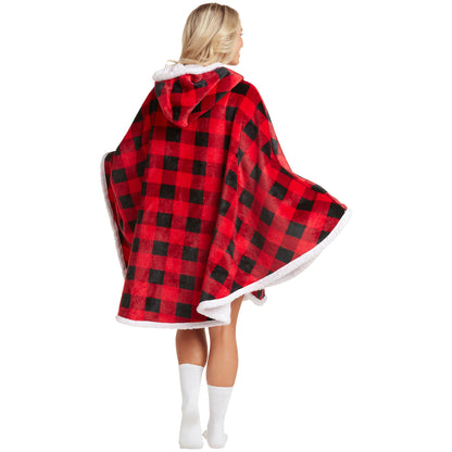 Hooded Blanket Poncho