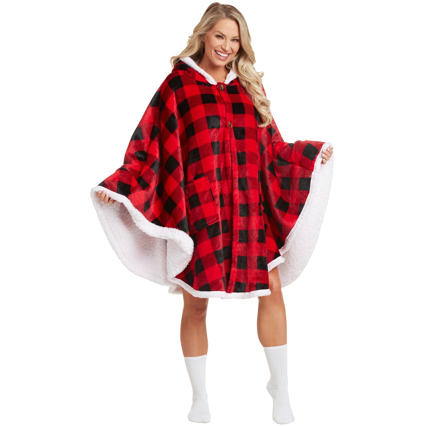 Hooded Blanket Poncho